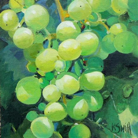 kim smith fine art: wine grapes