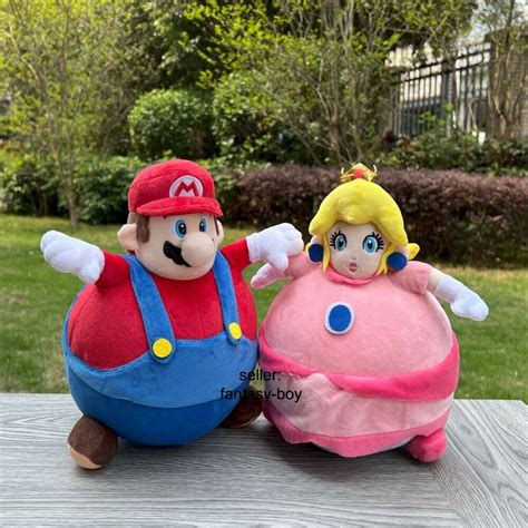 2pcs Super Mario Bros Wonder Plush Balloon Mario Princess Peach Stuffed