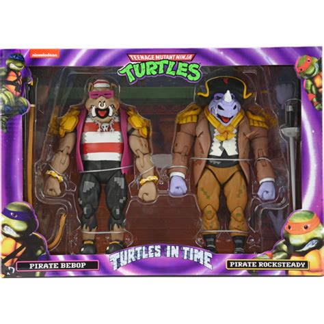 Teenage Mutant Ninja Turtles Turtles In Time Pirate Bebop And Rocksteady 7” Scale Action Figure