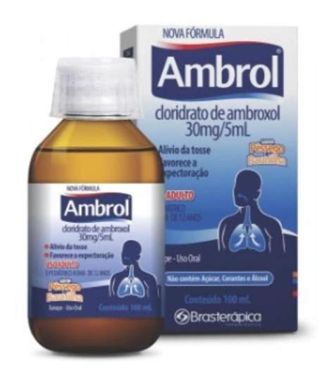 Xarope Para Garganta Inflamada E Tosse - Ambrol Adulto 30mg/5ml Xarope Com 100ml | Parcelamento sem juros