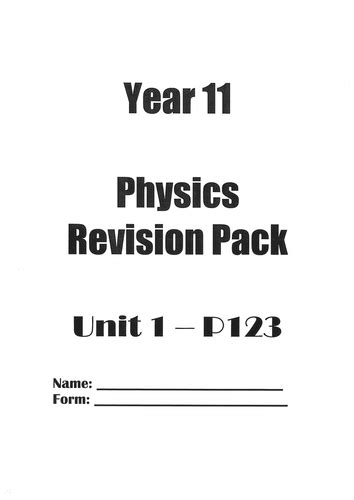 OCR 21st Century Unit 1 Physics Revision | Teaching Resources