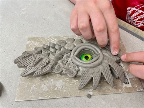 dragon eye clay sculptures ms amslers artroom sculpture clay