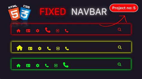 How To Create Fixed Navbar Using Html And Css Navigation Bar Design