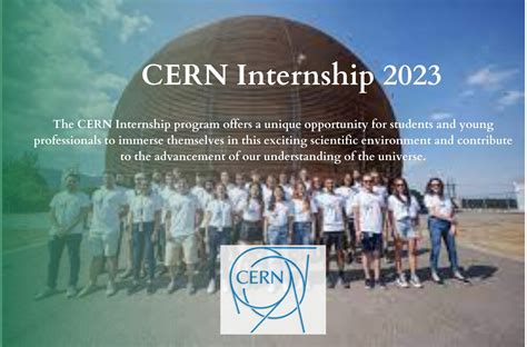 Cern Internship 2023 Youth Opportunities