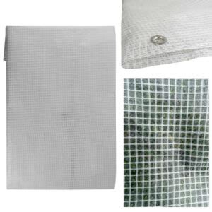 Heavy Duty Gsm Clear Tarpaulin Mono Cover Sheet Rein Forcing Mesh