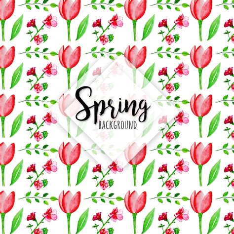 Free Vector Watercolor Spring Floral Background