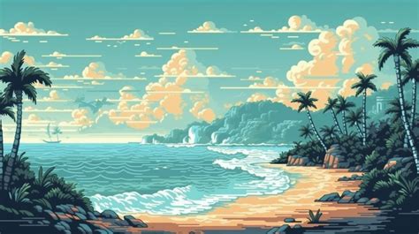 16 Pixel Art Beach Backgrounds Pixel Art Background Video Game Pixel Art Rpg Pixel Art Video