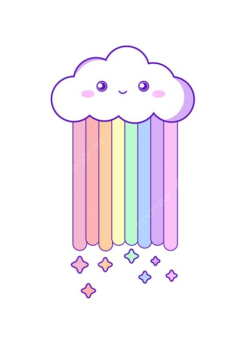 Rainbow Cute Pastels Vector Rainbow Pastel Rainbow Rain Png And