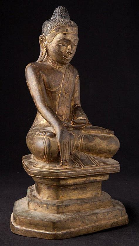 Antique Bronze Burmese Buddha Statue From Burma Original Buddhas For