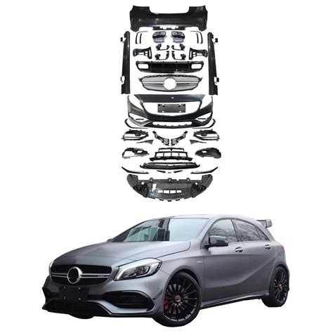 Carbon Fiber Body Kit For Mercedes Benz A Class W176 16 18 Facelift A45 Amg Bodykits Car Parts