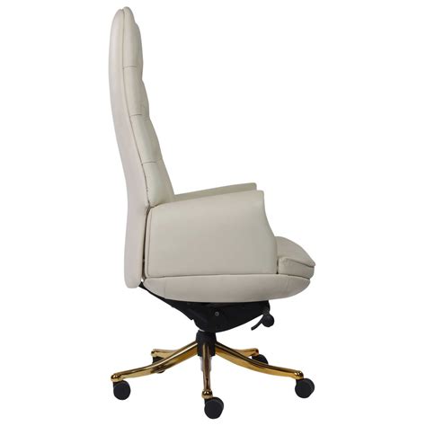 High Back Executive Boss Chair With PVC Leather And Aluminium Base