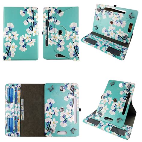 White Flower Blue tablet case 7 inch for LG G Pad LTE 7" 7inch android ...