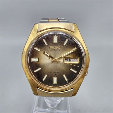 Vtg Seiko Watch Men 38mm Gold Dial Two Tone Automatic Daydate 7009 8049 Runs Ebay