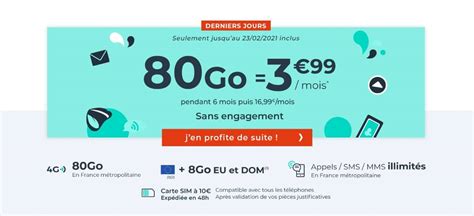 Cdiscount Mobile Un Forfait 80 Go En Série Limitée Pour Seulement 3