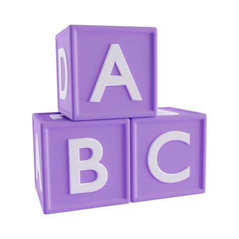 Abc Block 3d Icon 3d Render Concept 12658527 Png