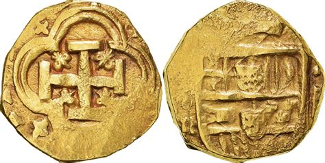 Spain 4 Escudos Coin Philipp IV Seville Gold VF 20 25 MA Shops