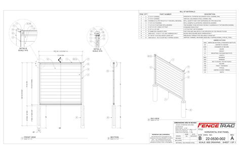 Picket Fence Gate Drawing