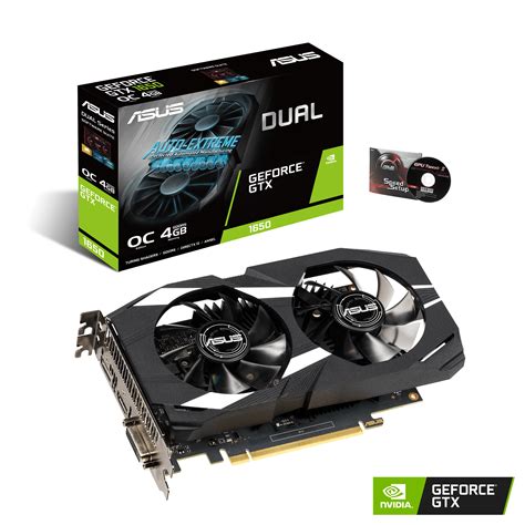 ASUS GeForce GTX 1650 Overclocked 4GB Dual-fan Edition VR Ready HDMI DP ...