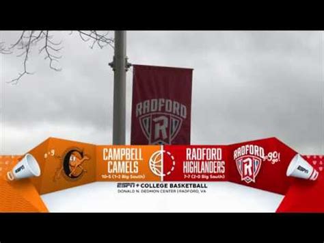 Campbell Men's Basketball at Radford - 1/11/20 - YouTube