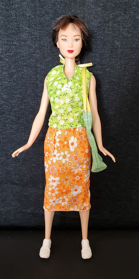 Barbie Clothes Doll Clothes Floral Print Sleeveless Blouse - Etsy