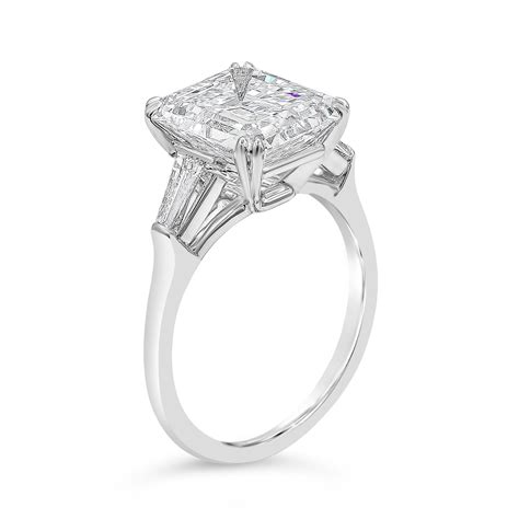 Harry Winston Carat Emerald Cut Diamond Three Stone Engagement