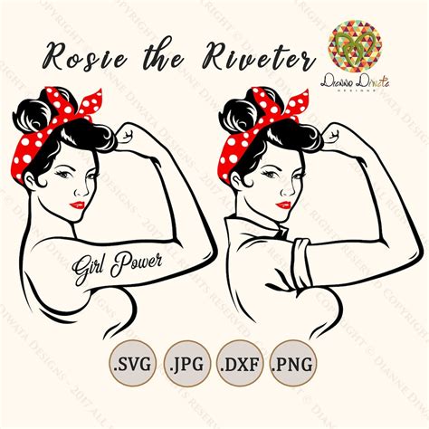 Rosie The Riveter Svg Strong Woman Svg Rosie Svg Clipart Etsy