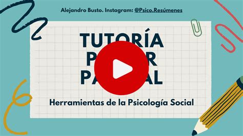 Resumen De Herramientas De La Psicolog A Social Psicores Menes