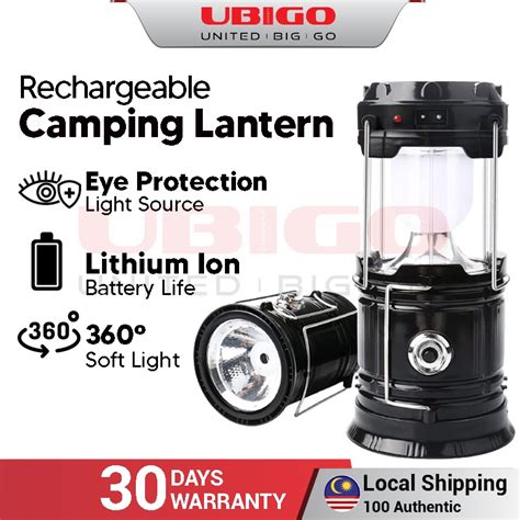 UBIGO Camping Lantern LED Rechargeable Camping Lantern Solar Lantern