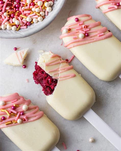 Red Velvet Cakesicles Bake With Shivesh Recipe Baking Popsicles Cake Cake Pop Decorating