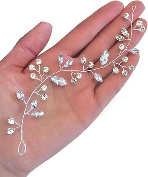 Amazon Kercisbeauty Bridal Crystal Rhinestones Silver Headband