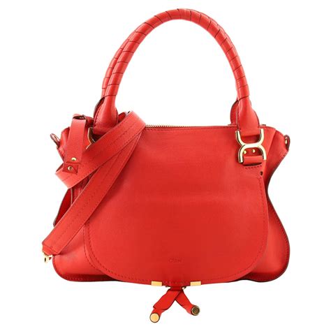 Chloe Marcie Nude Satchel Leather Medium For Sale At StDibs