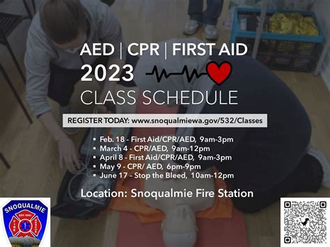 Help Save A Life With Cpr Aed First Aid And Stop The Bleed Classes Living Snoqualmie