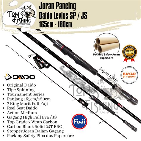 Joran Pancing Daido Levius 165cm 180cm Fuji Carbon Solid Full Eva