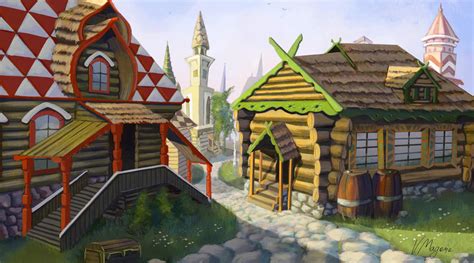 Old russian village by torriya on DeviantArt