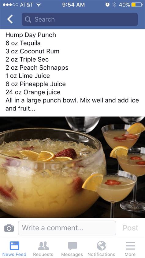 Hump Day Punch Punch Recipes Alcohol Drink Recipes Alcoholic Punch