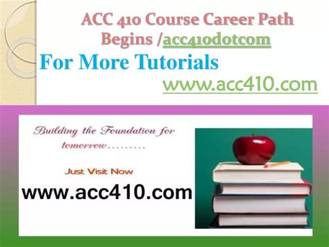 Ppt Acc Course Career Path Begins Acc Dotcom Powerpoint