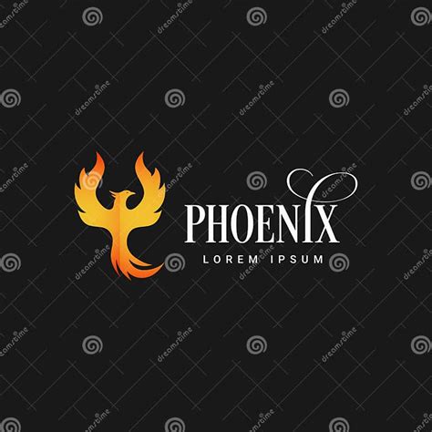 Phoenix Logo On Black Background Stock Illustration Illustration Of