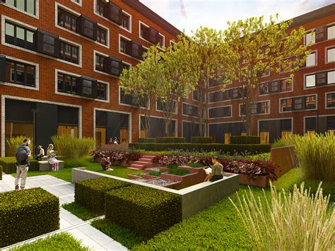 Visualization Of Landscaping For A Residential Complex On Behance