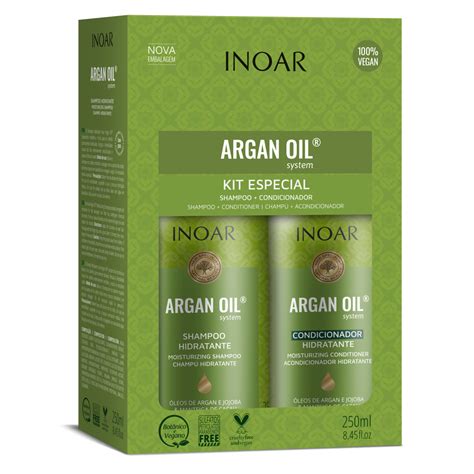 Inoar Argan Oil Shampoo Conditioner Kit Curly Crew