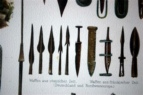 Antique Print Of Iron Age Tools Earlier Period 1895 German