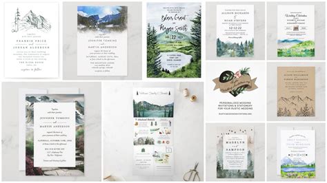 Mountain Wedding Invitations - Rustic Wedding Invitations.org