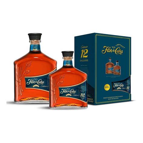 Ron Flor De Caña 12 Años Centenario 750 ml 375 ml Sampieri Tu