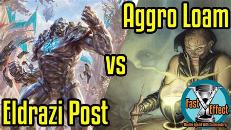 Eldrazi Post Vs Aggro Loam Legacy Magic The Gathering W Commentary