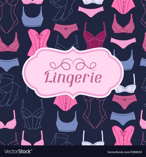 Fashion Lingerie Background Design With Female Vector Image