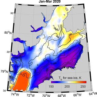 The Mean Amsr Brightness Temperatures In January March And