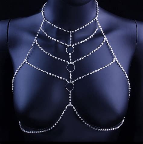 Rhinestone Body Chain Crystal Bra Body Jewelry Beach Or Etsy Australia