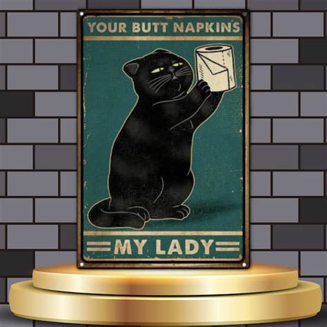 Cat Butt Napkins Sign Etsy