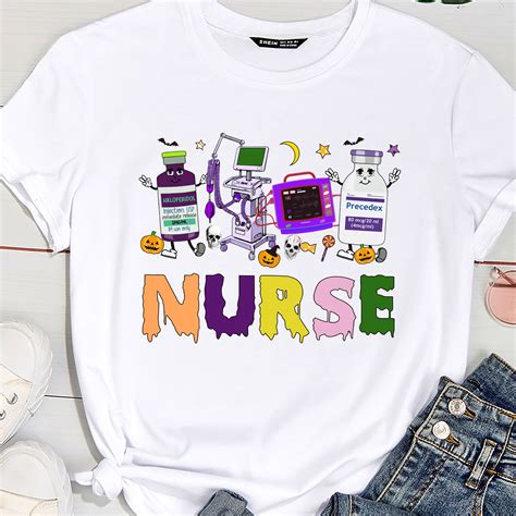 Halloween Nurse Shirt Icu Nicu Nurse Er Rn Picu Nursing Pc Buy T