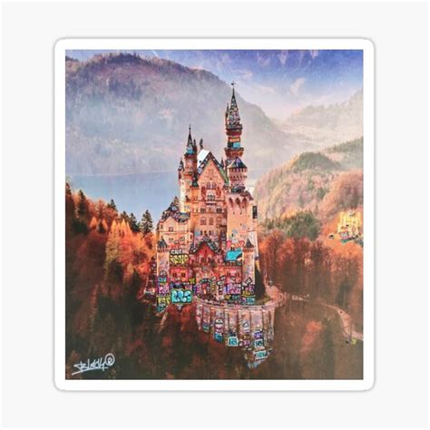 Castle Lichtenstein Vandal Graffit Streetart Sticker For Sale By