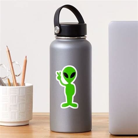 "Alien Peace Sign" Sticker for Sale by annagolian | Redbubble